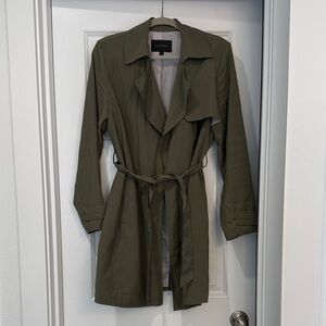 Banana Republic Factory Green Trench Coat size Medium